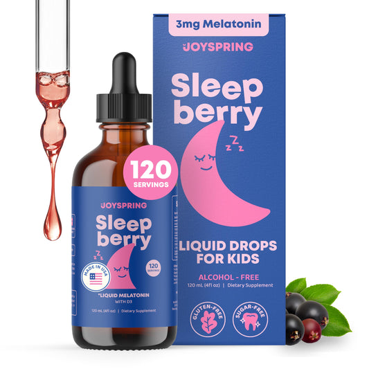 JoySpring SleepBerry bottle with berry flavor label