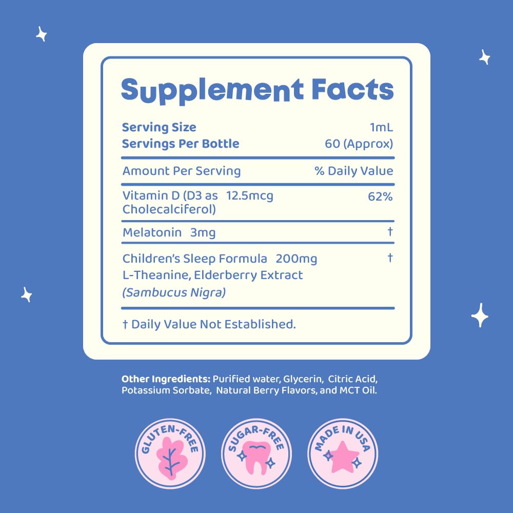Dropper dispensing SleepBerry melatonin