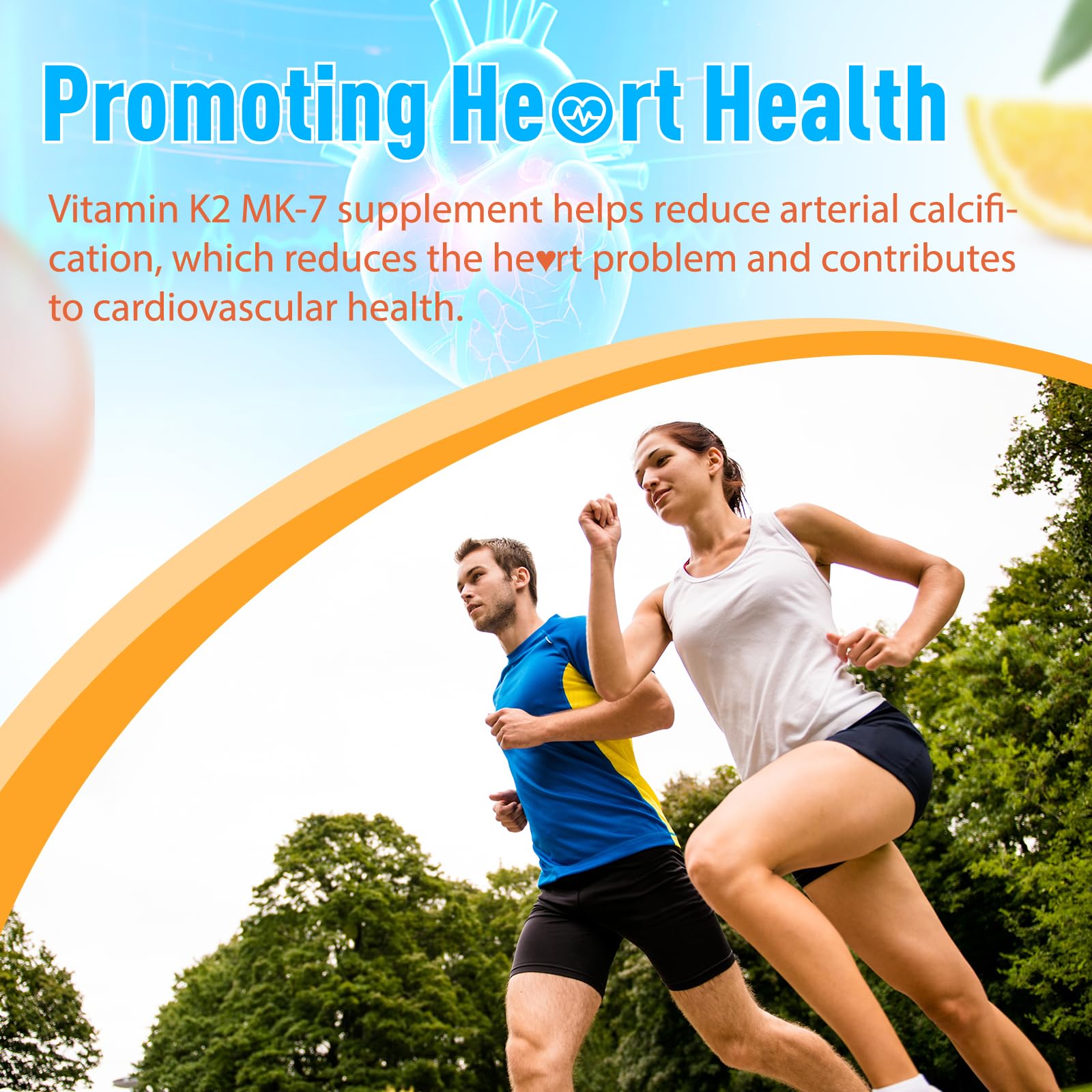 Non-GMO, vegan and gluten-free Joywiit K2 MK-7 Gummies label