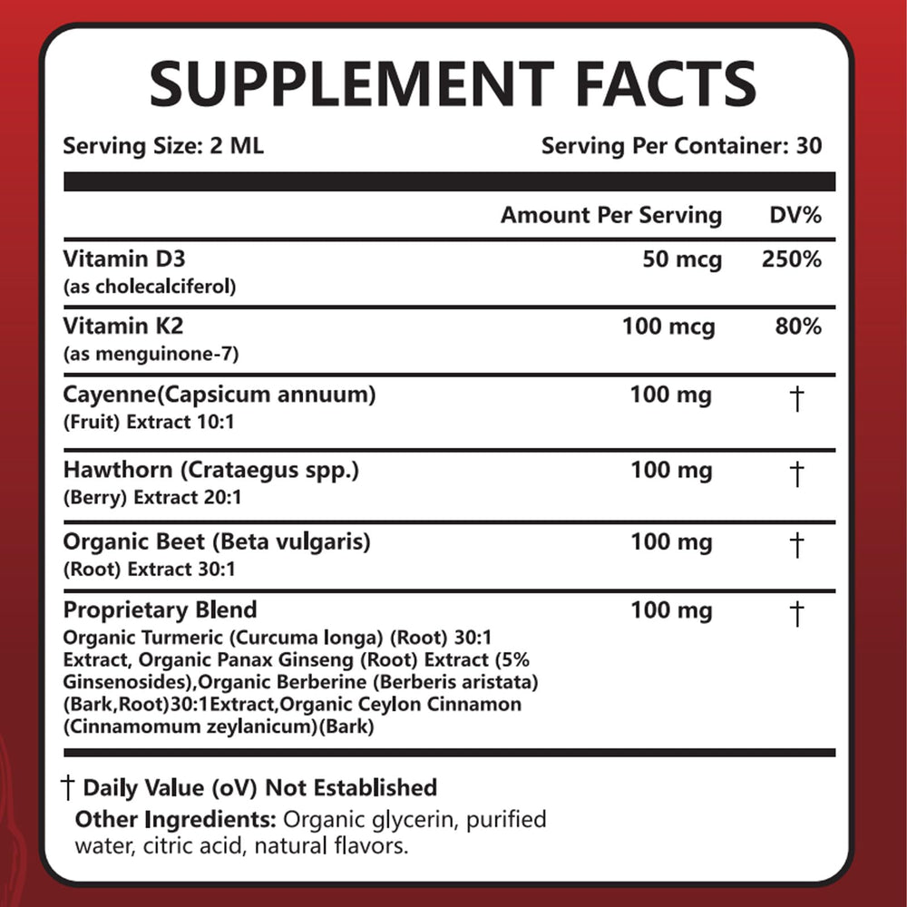 Close-up of Cayenne Pepper Drops bottle label