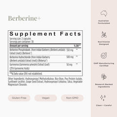 Berberine dual blend capsule emphasizes balanced metabolic wellness.