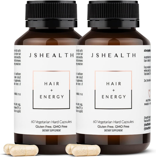 JSHealth Hair + Energy Formula bottle label