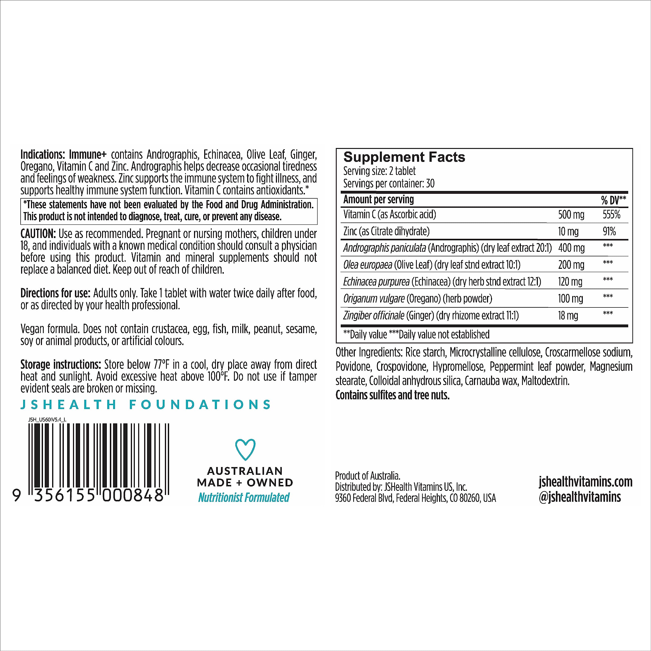 Clean formula badge indicating allergen-free, plant-based vitamins