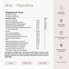 Close-up of JSHealth Skin and Digestion Formula tablets