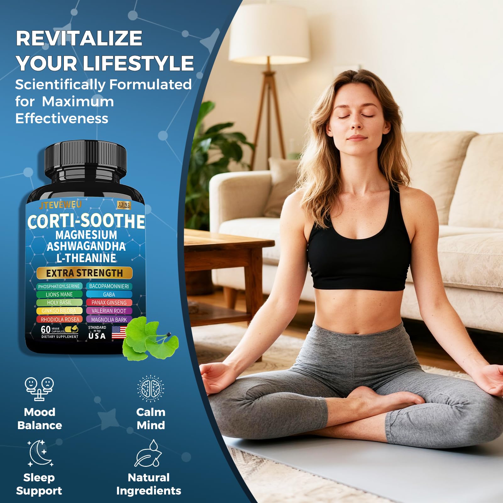 Ashwagandha and myo-inositol blend for emotional well-being