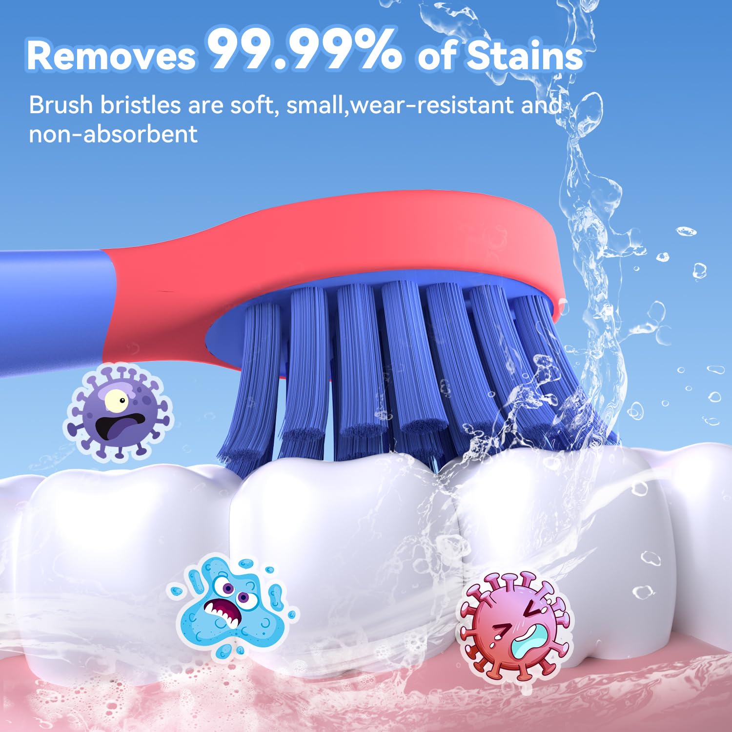 2-minute smart timer indicator on the toothbrush handle