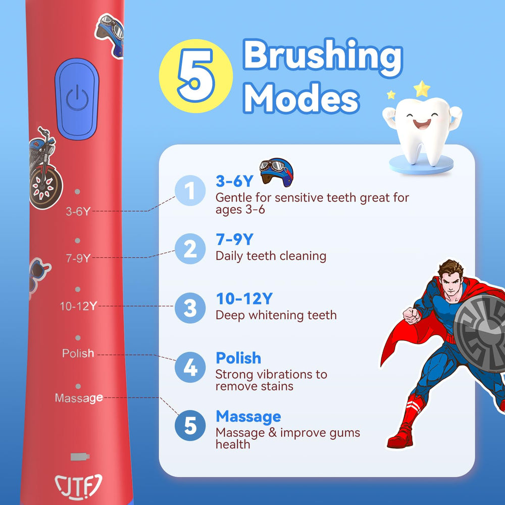 Four replacement small soft brush heads included