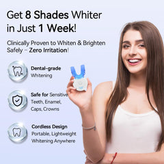 Teeth whitening kit dental tray and LED light