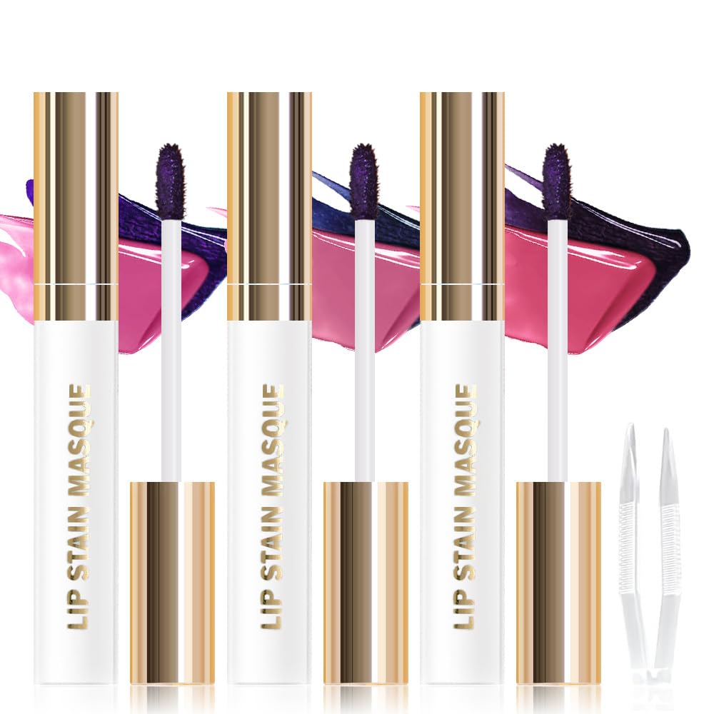 JUAAZIN peel-off lip stain film showing long-lasting color.