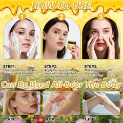 Application massage using Juanchi Bee Venom Cream for even texture.