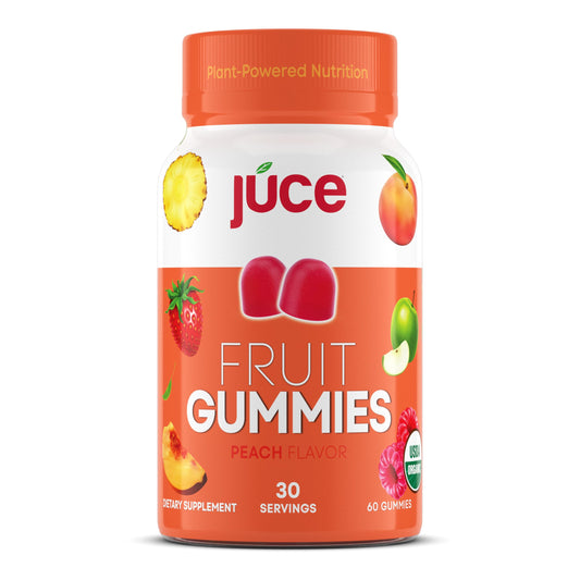 Júce Fruit Gummies Peach Flavor bottle by Terra Kai Organics