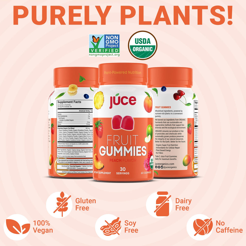 USDA Organic seal on Júce Fruit Gummies packaging