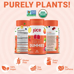 USDA Organic seal on Júce Fruit Gummies packaging