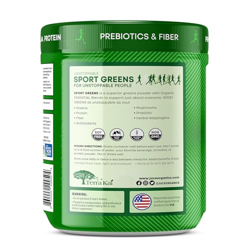 Close-up of mixed berry flavored greens powder texture