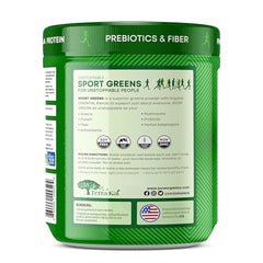 Close-up of mixed berry flavored greens powder texture