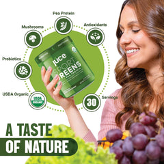 Prepared greens smoothie in a glass