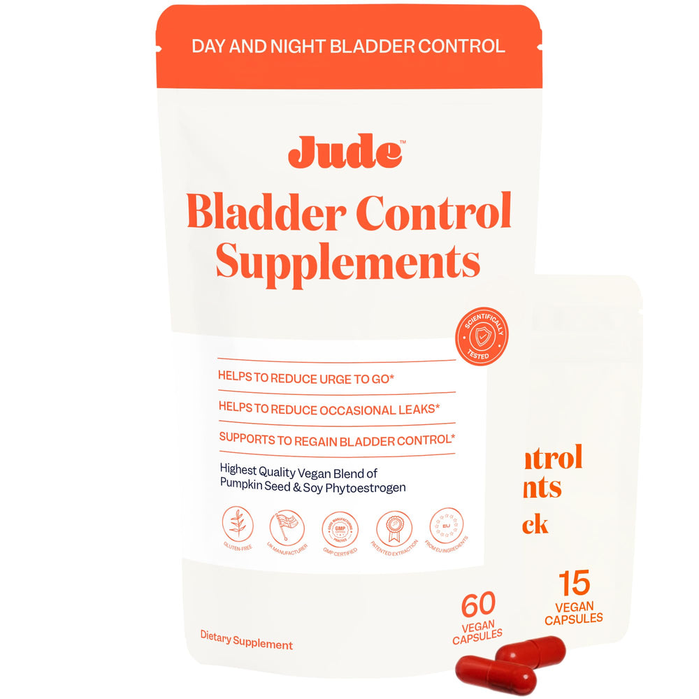 Jude bladder-control bottle offering steady daily support for women.