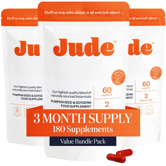 Jude Bladder Control Tablets bottle on white background