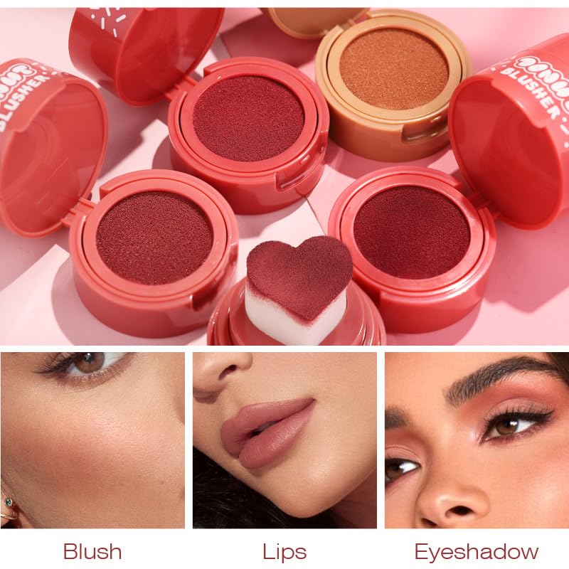 JUDEWY six-shade palette swatches show versatile pink tones
