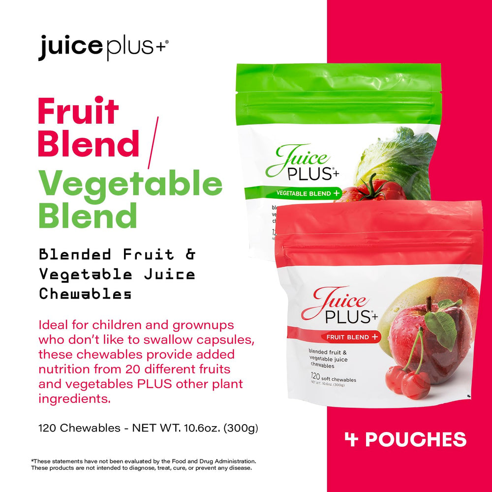 Close-up of the texture of Juice Plus+ Fruit & Vegetable Blend Soft Chews