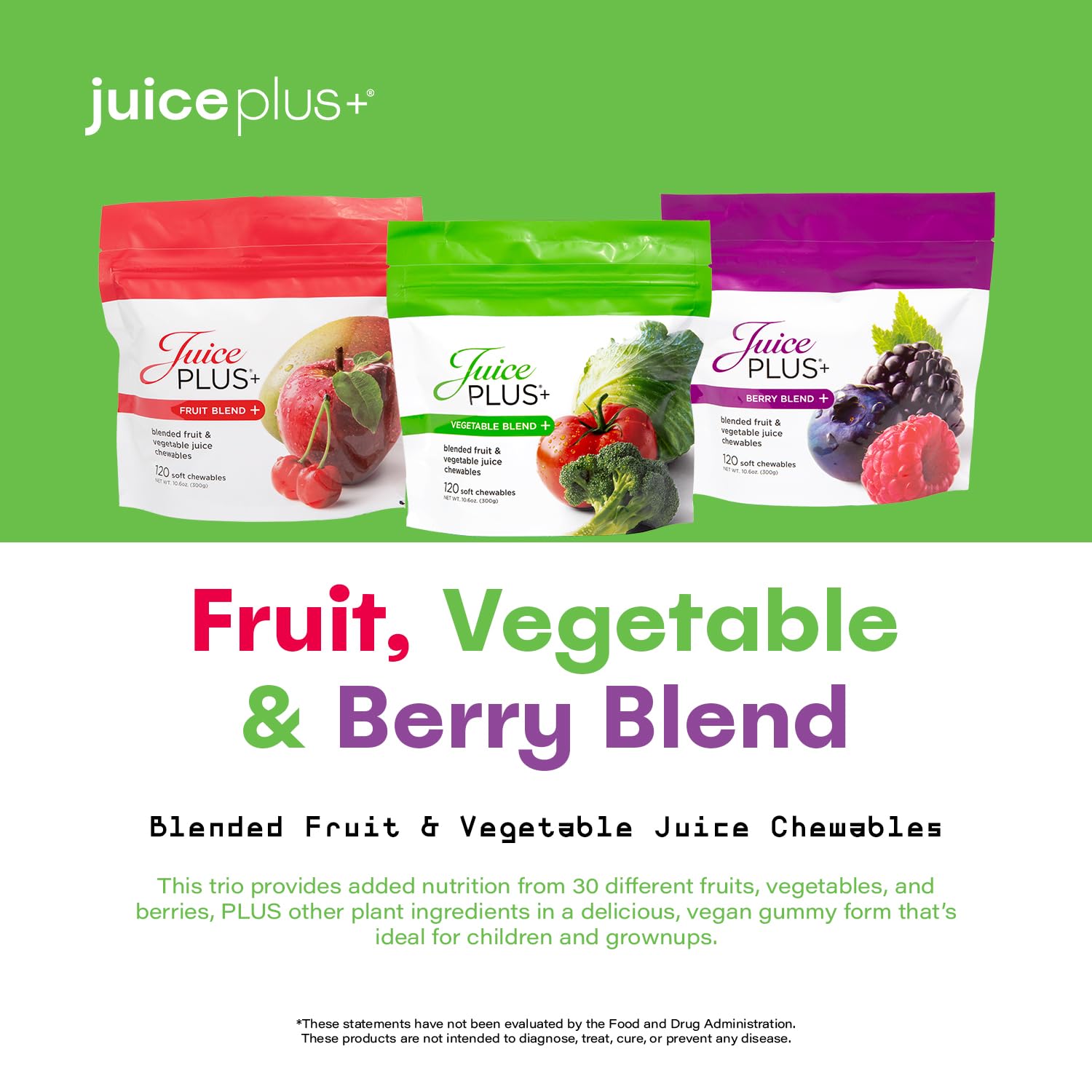 Plant-based vegan soft chews nutrition label