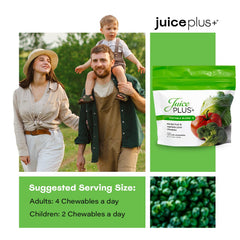 Adult taking a JuicePlus+ Vegetable Blend Soft Chew