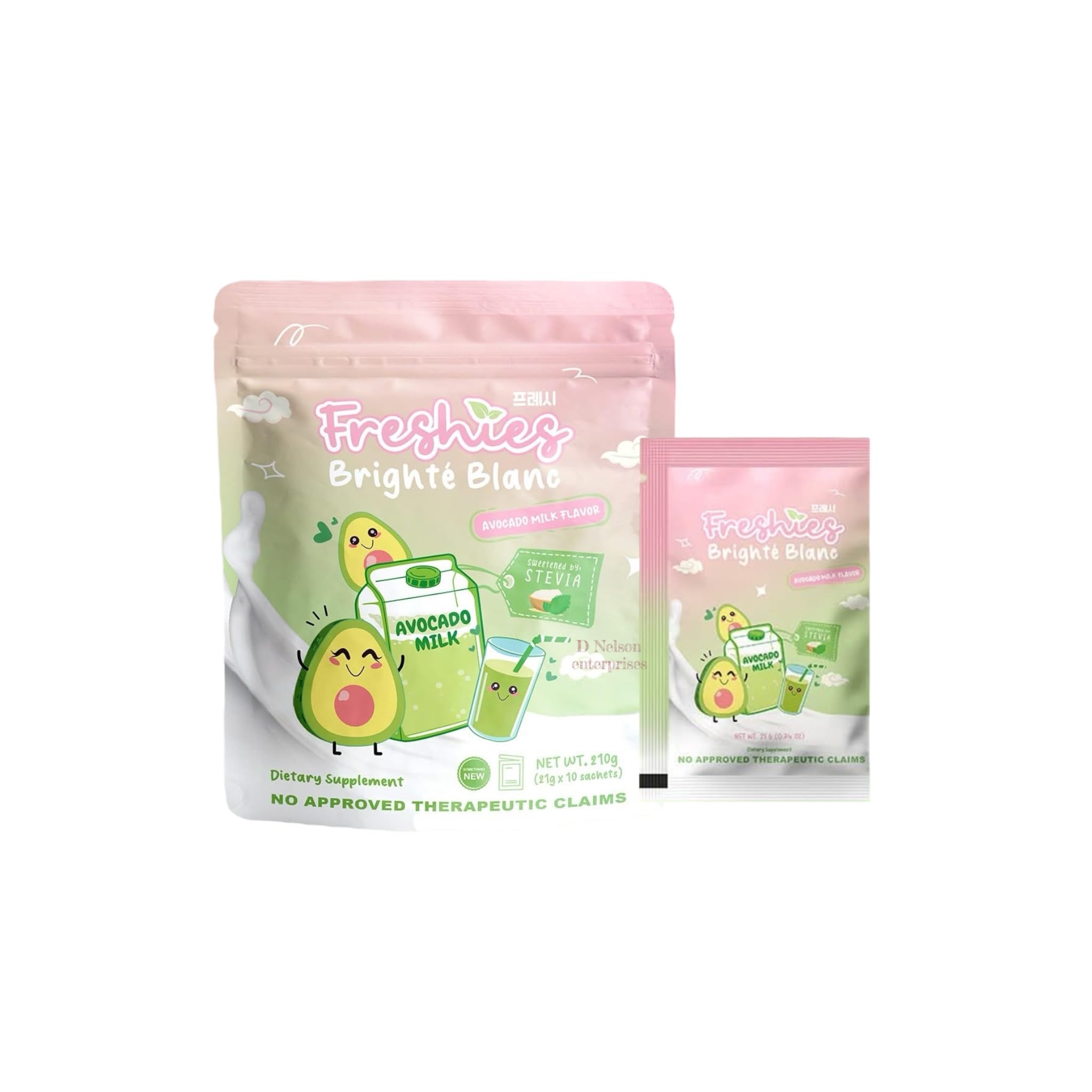 Juju Glow Freshies Avocado Milk Collagen Drink sachet front