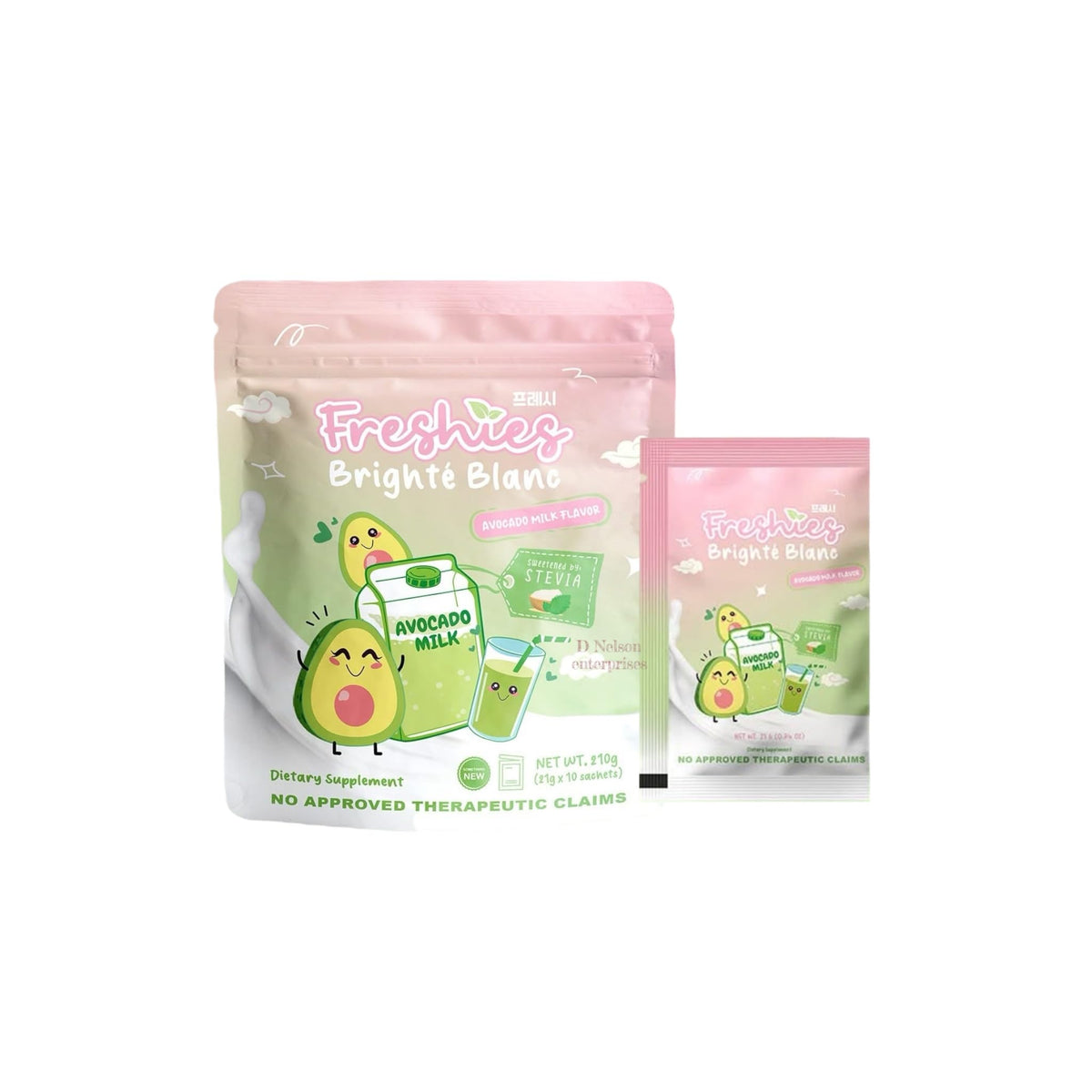 Juju Glow Freshies Avocado Milk Collagen Drink sachet front