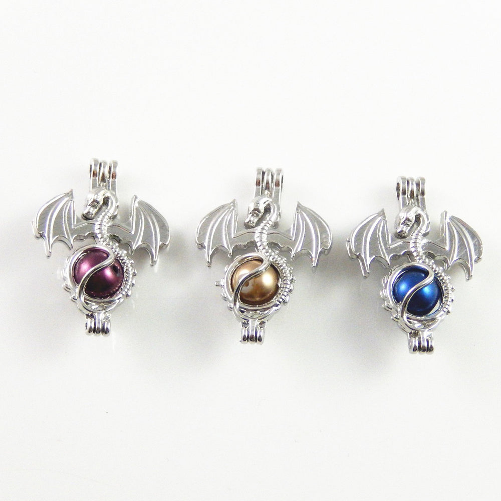 Julie Wang antique silver locket charm for essential oil felt beads in a DIY necklace.