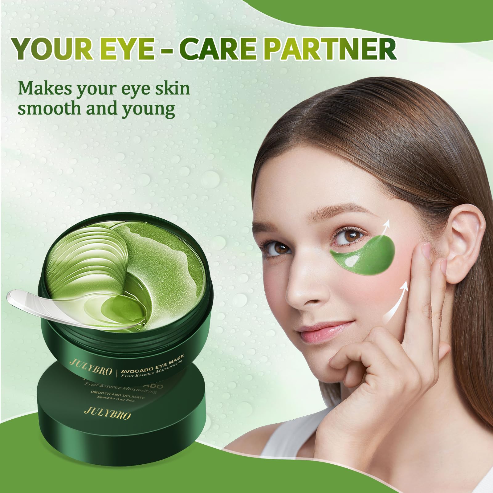 JULYBRO Avocado Vera packaging highlights vegan, skin-friendly formula.