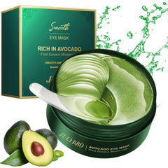 JULYBRO Avocado Vera under-eye patches in closeup for soothing hydration.