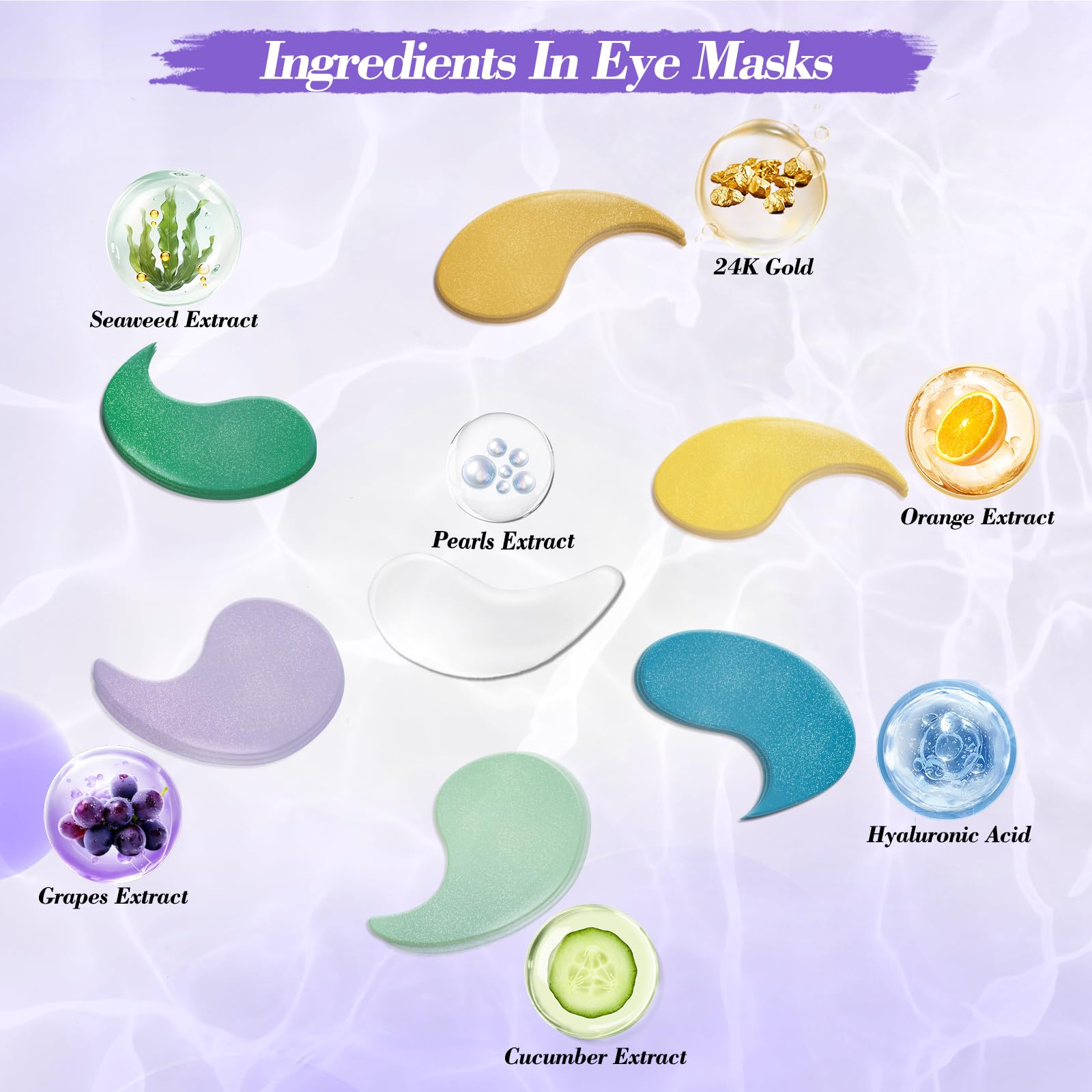 JULYBRO ergonomic eye patches stay in place for easy, clean application.