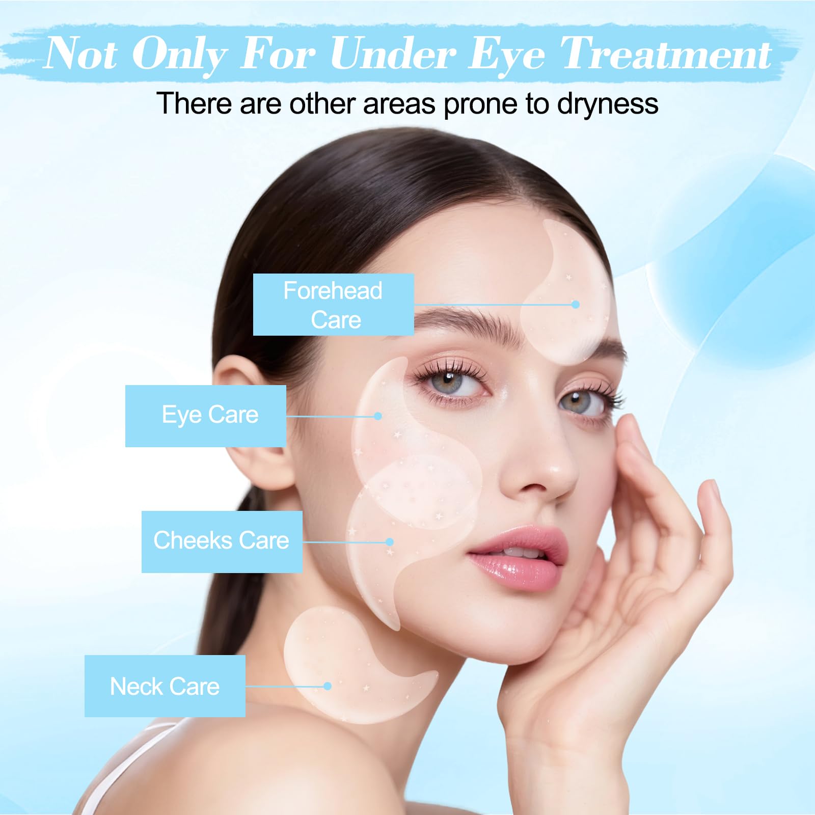 JULYBRO patches on eye area show smooth texture