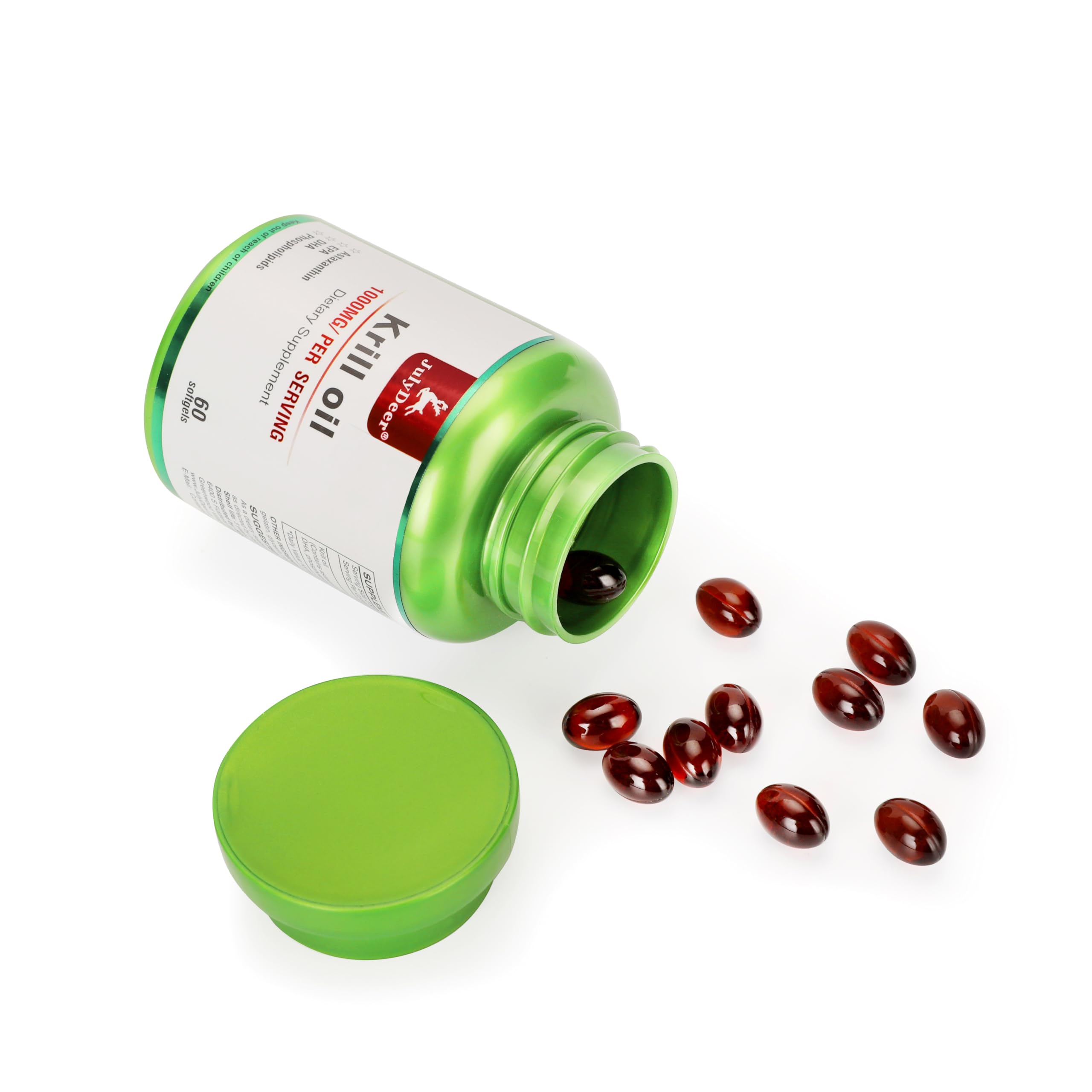 Product bottle with 60 softgels