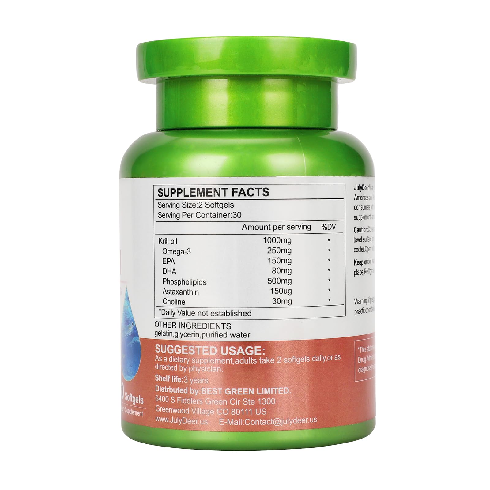Krill oil capsules with no fishy aftertaste
