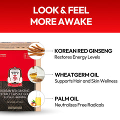 Jung Kwan Jang Korean Red Ginseng label closeup highlights quality and potency