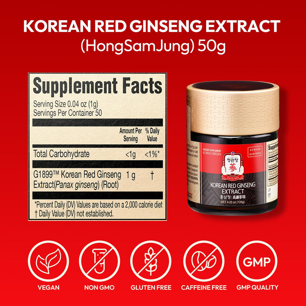 Jung Kwan Jang US red ginseng paste 120g jar on countertop