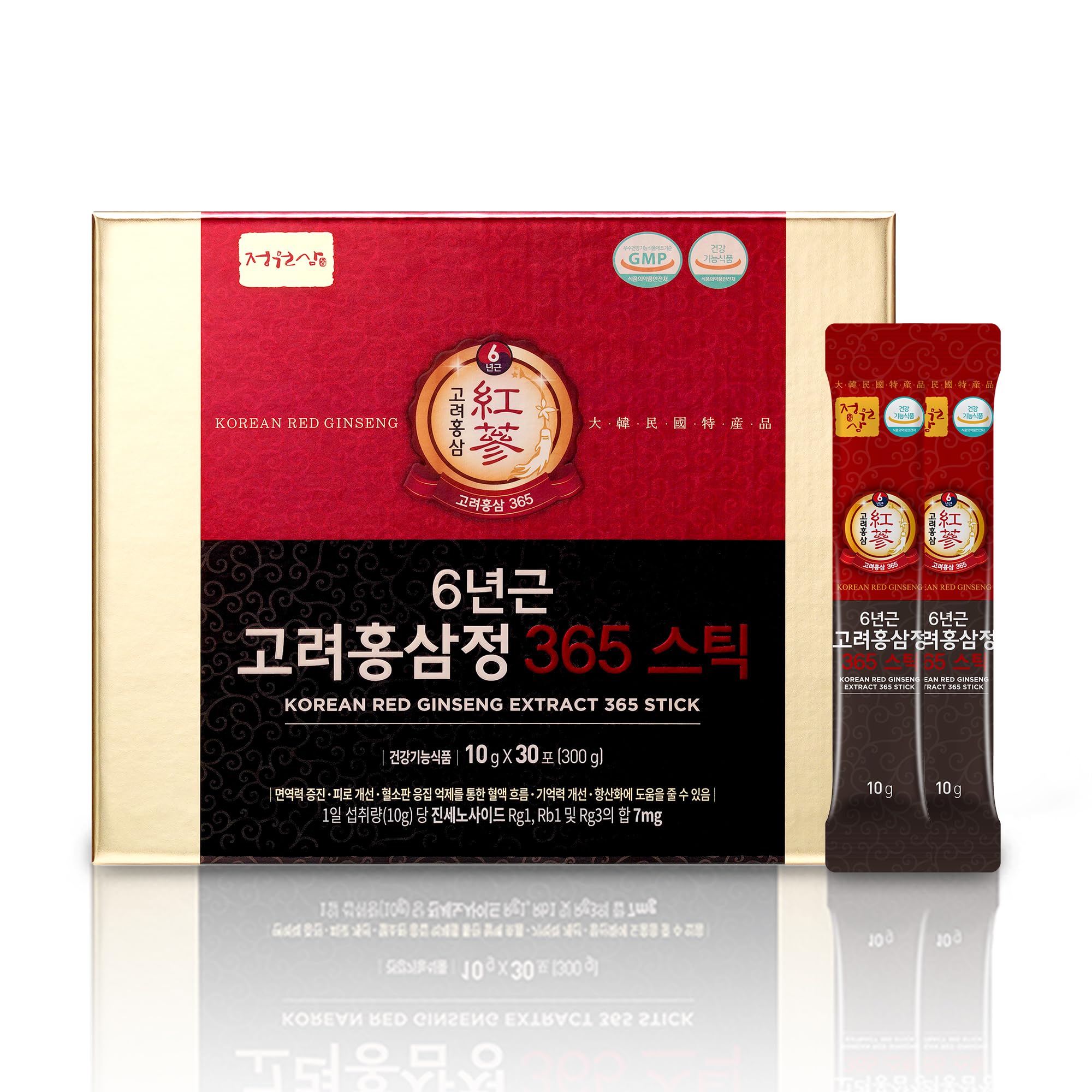 JUNGWONSAM 6-Year Korean Red Ginseng 365 box with 30 sticks