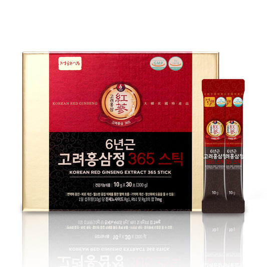 JUNGWONSAM 6-Year Korean Red Ginseng 365 box with 30 sticks