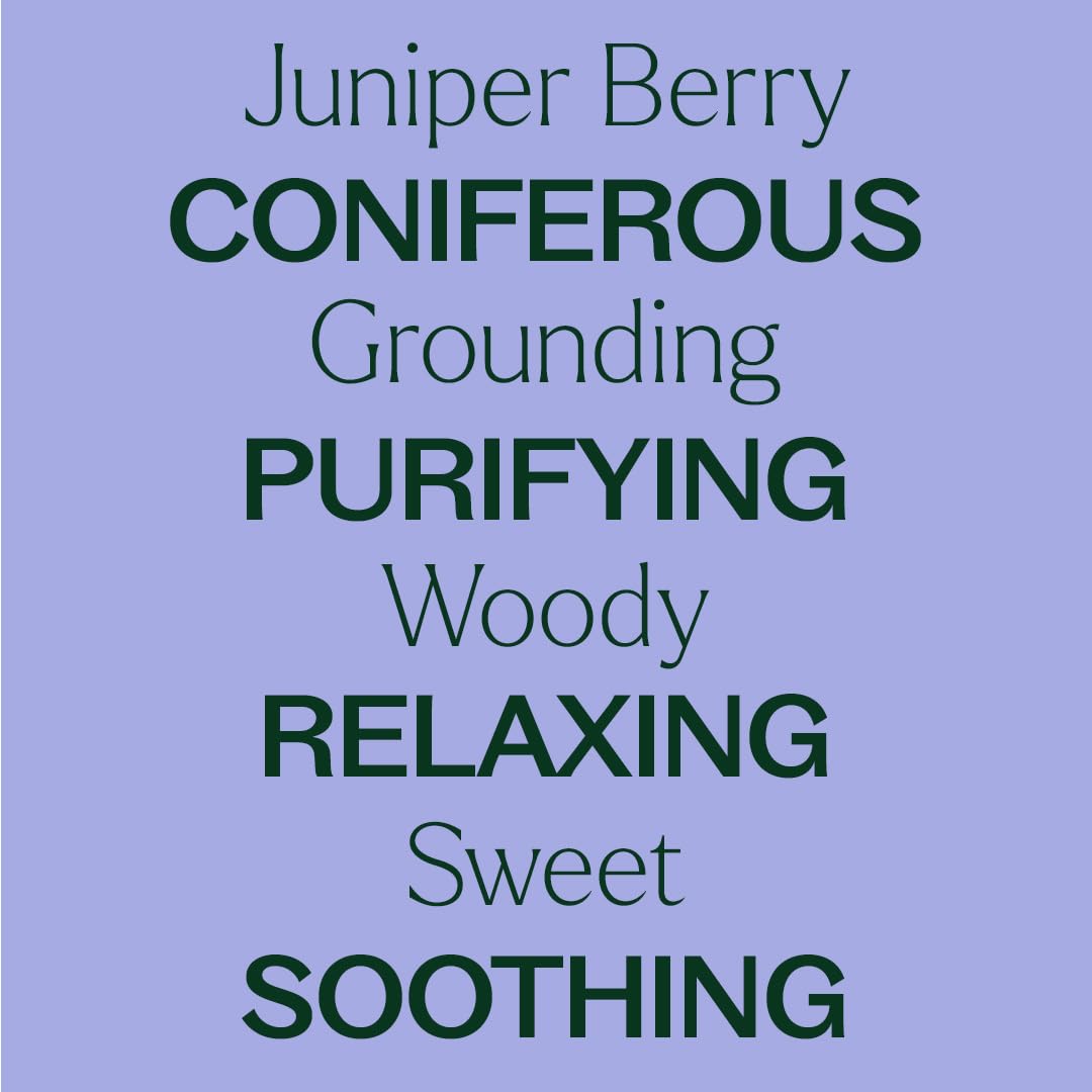 Close-up of juniper berry essential oil organic label