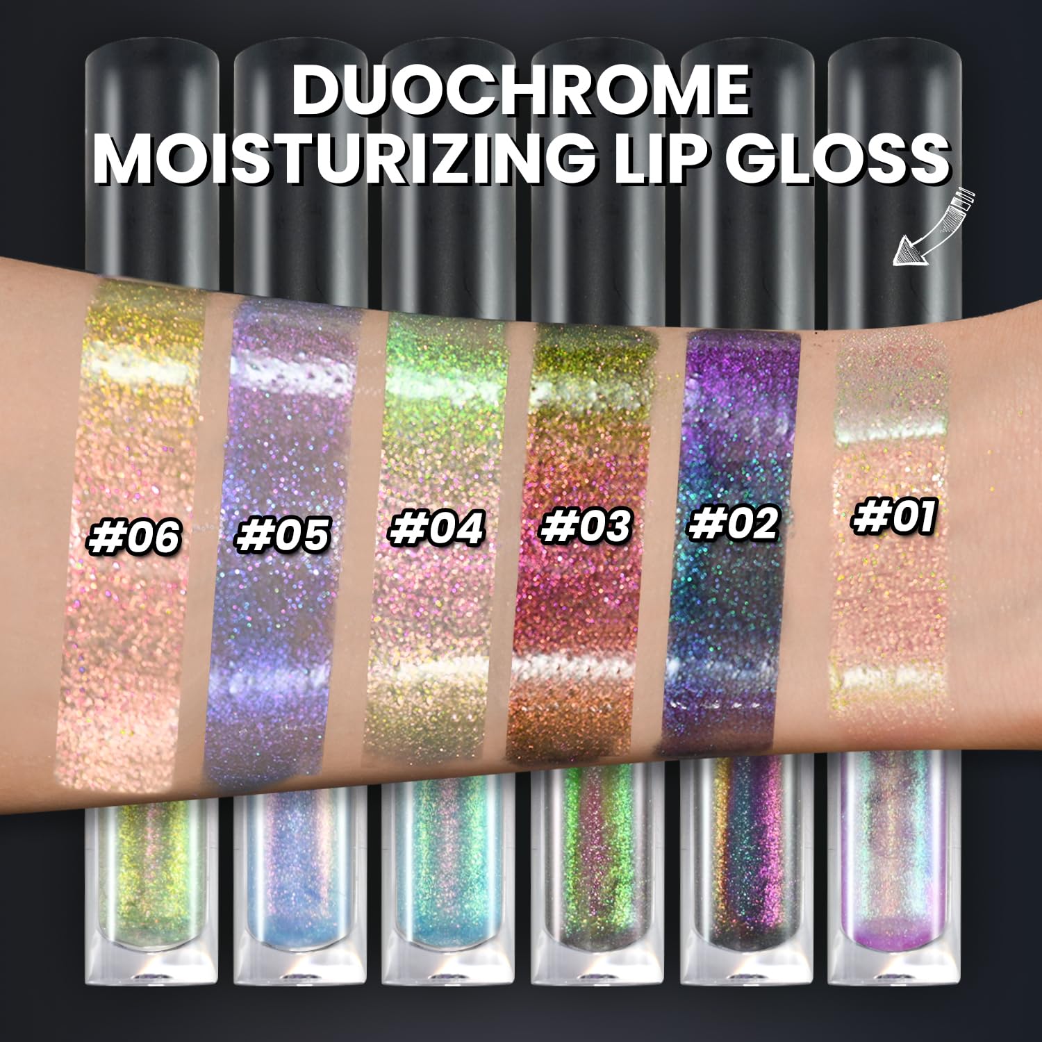 Jur Mornier moisturizing lip oil shimmer-06 highlights multi-tone gloss for daily wear