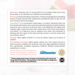 Nutrition facts panel for Just Relax Watermelon 60 Servings