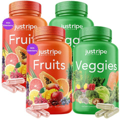 Just Ripe Nutrition fruits and vegetables supplement bottle front view