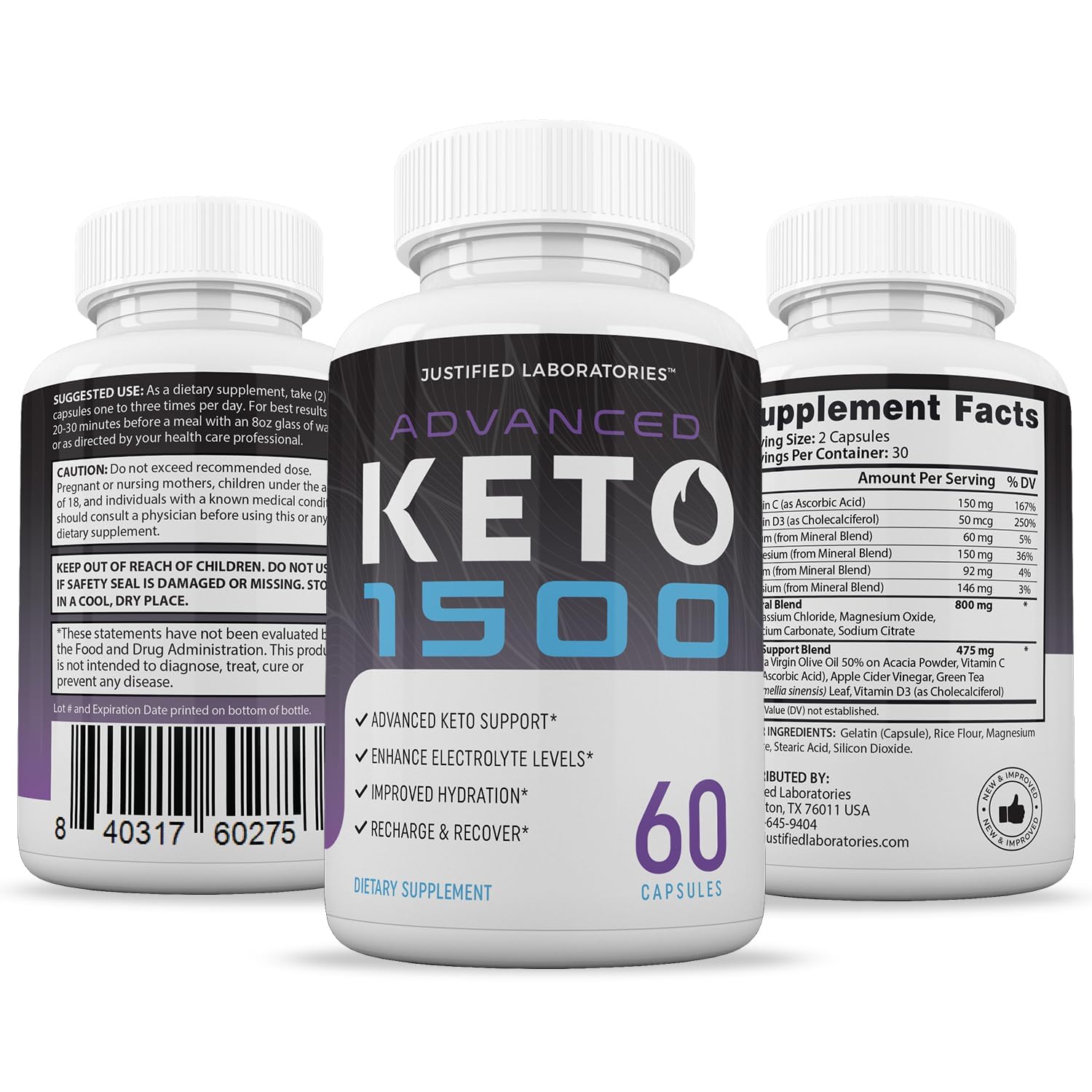 Electrolyte balance support from Advanced Keto 1500
