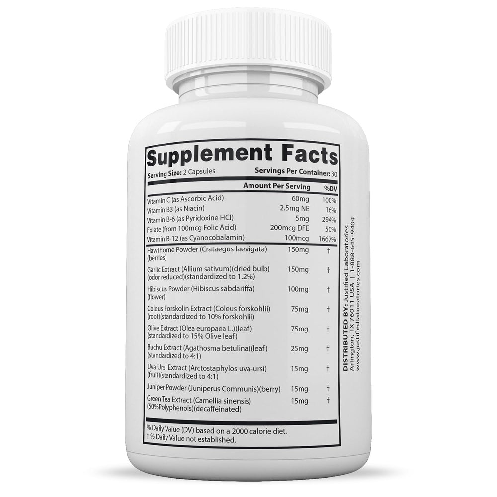Supplement facts label for Blood Balance Advanced Formula 620MG