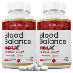 Justified Laboratories Blood Balance Max 1295MG 2-Pack bottle front