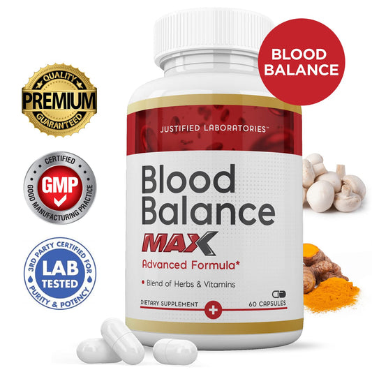 Blood Balance Max 1295MG 3-Pack bottles with capsules