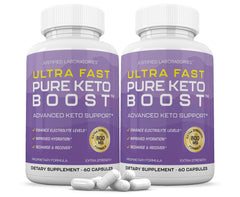 Justified Laboratories Ultra Fast Pure Keto Boost Pills 1275MG 2-Pack - front view