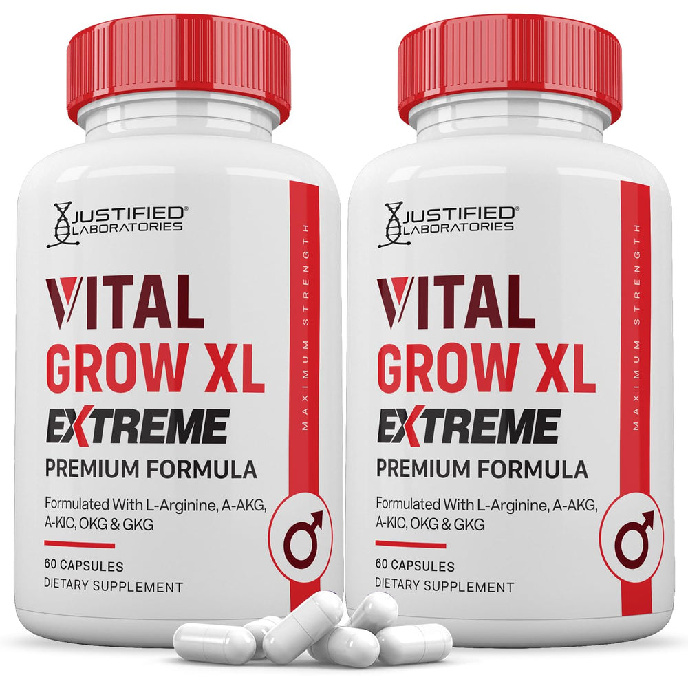 Justified Laboratories Vital Grow XL Extreme 2-pack bottle – front view