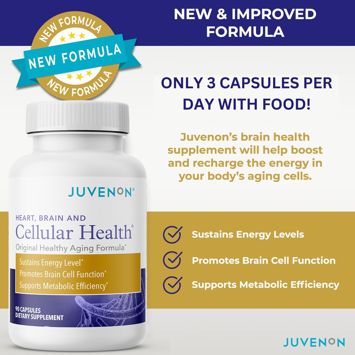 Juvenon label detail showing soy and dairy-free formula.